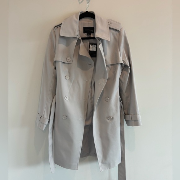 Club Monaco Light Gray Trench Coat - Picture 2 of 4